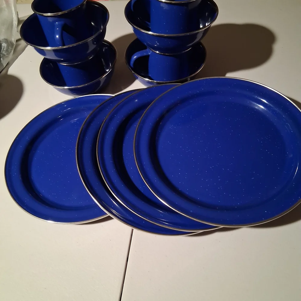 Blue Ceramic Dinnerware Set - Picture 3 of 7